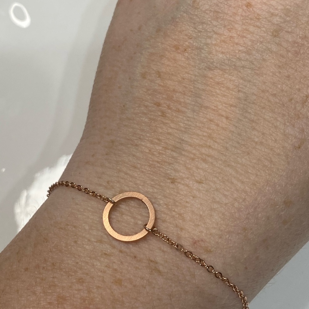 Rose Gold Stainless Steel Minimalist Bracelet - Picture 5 of 6
